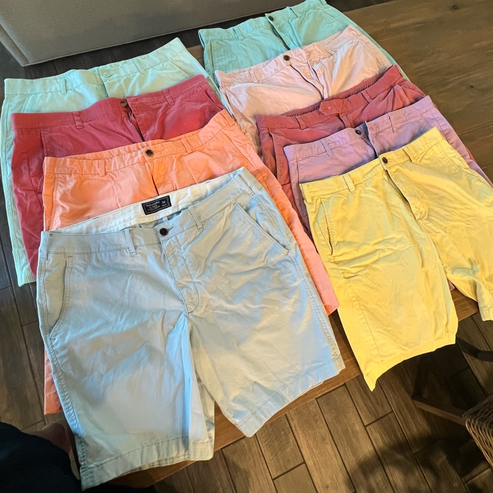 Brooks Brothers Men's Flat Front Shorts - Multicolor Set